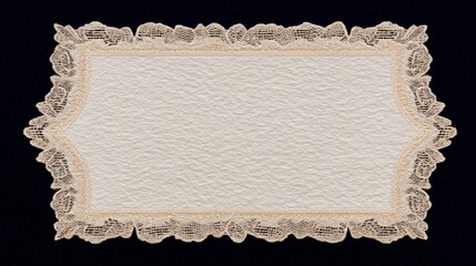 Vintage Lace Border Texture – Fabric Background for Design Projects