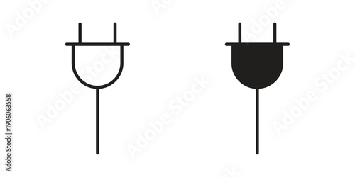 Plug adapter icon symbol, logo illustration. Pixel perfect vector graphics