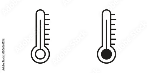 Thermometer icon symbol, logo illustration. Pixel perfect vector graphics