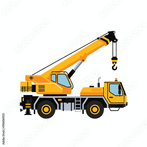 Heavy Duty Construction Crane Vehicle for Building Projects and Industrial Use