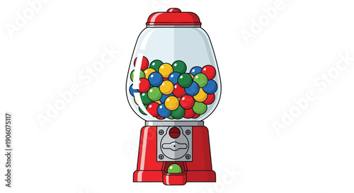 A vibrant gumball machine filled with colorful spheres a classic treat dispenser silhouette high quality professional detailed modern elegant stylish clean crisp