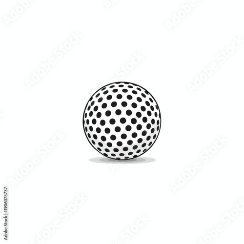 Stylish Black and White Polka Dot Patterned Spherical Object for Creative Design