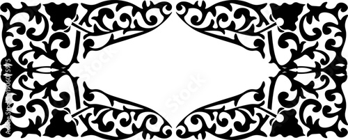 traditional pattern of sumatera. floral pattern with dark color