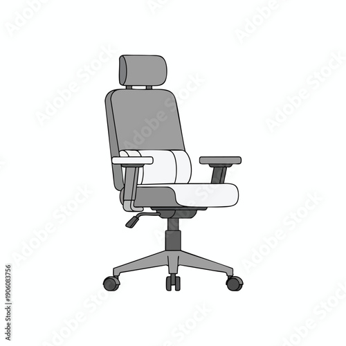 Ergonomic Office Chair Illustration