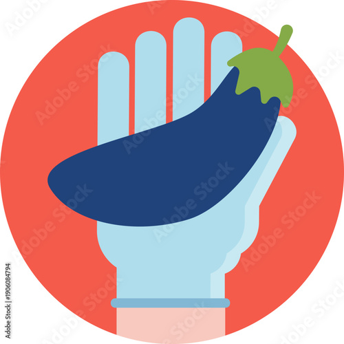 Indicates the use of protective gloves when handling food to maintain hygiene and prevent contamination.