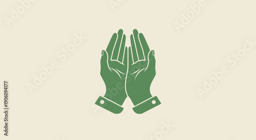 Praying hands symbol of faith and devotion.