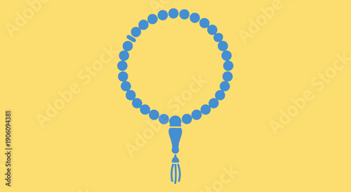 Blue Prayer Beads for Meditation and Spiritual Practice.
