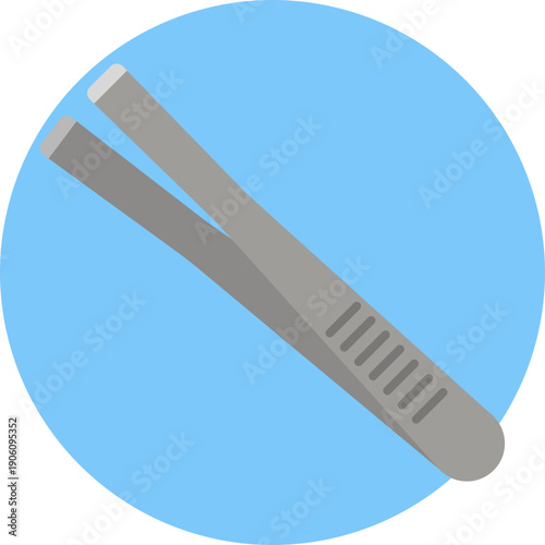 Tweezer icon representing precise hair removal, commonly used for shaping eyebrows or removing small, unwanted hairs.