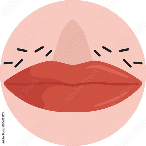 Unwanted Facial Hair – An icon indicating visible hair on the face, highlighting areas suitable for cosmetic or aesthetic hair removal services.