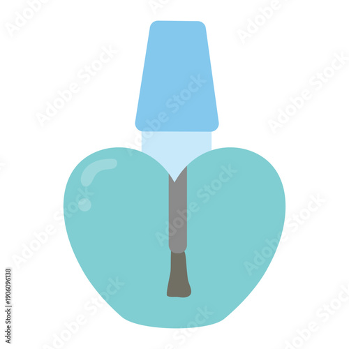 Colorful nail polish bottle collection with brush. Flat vector illustration set for manicure salon, beauty care, and fashion cosmetics