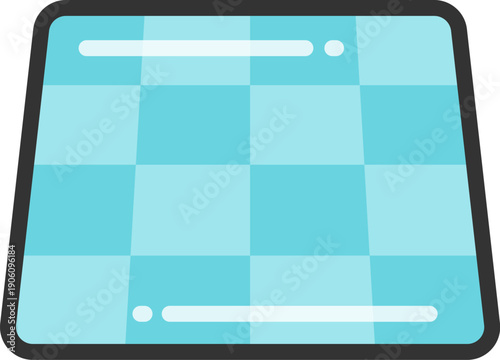 広げた、レジャーシートのアイコン（線画カラー）のイラスト