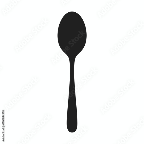 Black Silhouette of a Spoon