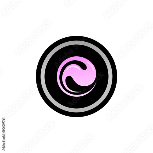 ENSO coin flat design icon logo