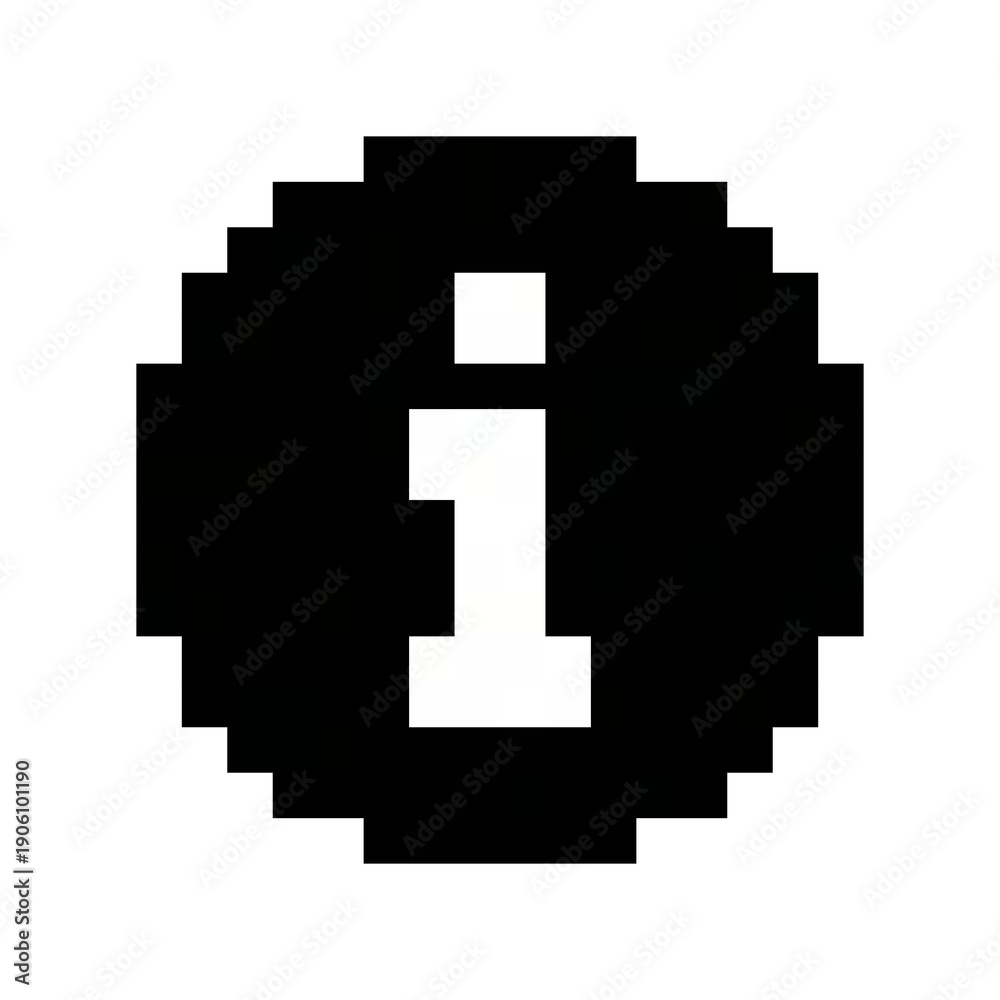 Obraz premium A 16x16 Info Icon Pixel Art
