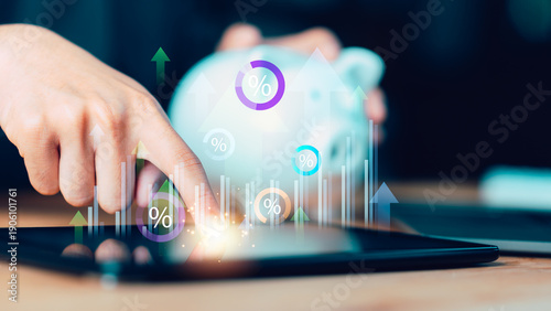 Foto Innovative financial technology solutions are transforming investment strategies, boosting interest returns, and driving economic growth with smart digital tools for modern financial planning