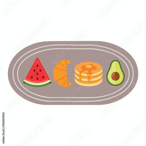 Healthy Snack Plate with Fruit Crackers and Napkins for a Balanced Meal