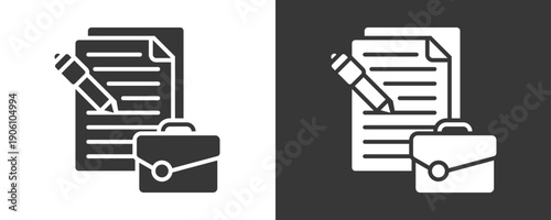 Writing Icon Set Vector Collection Isolated In Black And White