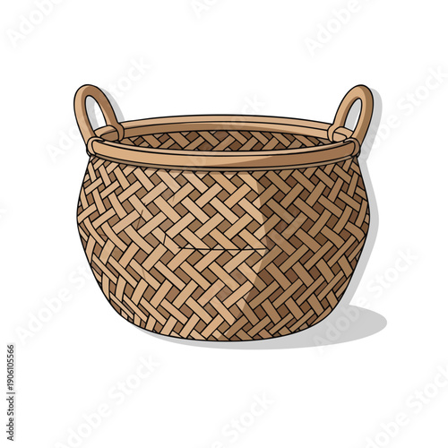 Handwoven Decorative Basket for Storage and Home Decor