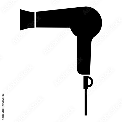 シンプルなドライヤーのシルエットイラスト