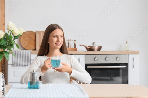 Beautiful young woman with ...