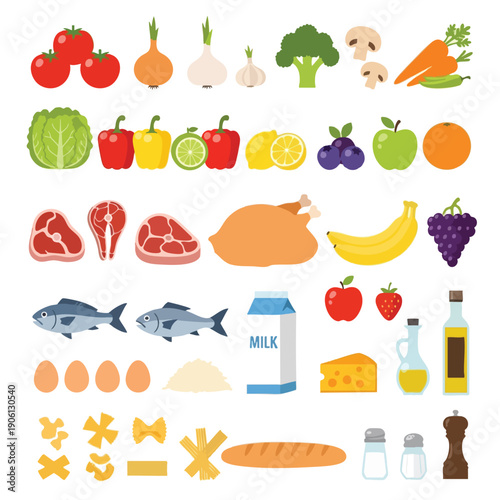 Assorted Fresh Food Icons