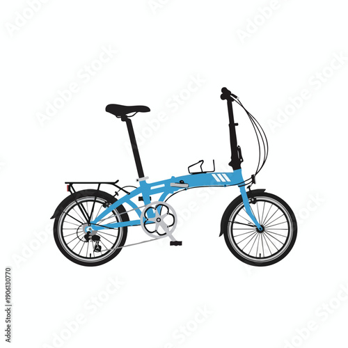 Compact Folding Bicycle with Carrier
