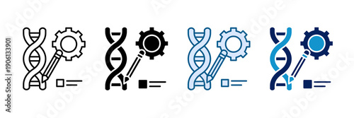 Gene Editing Icon Set Multiple Style Collection