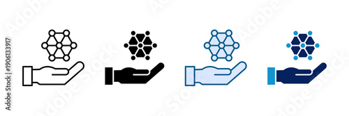 Molecular Biology Icon Set Multiple Style Collection