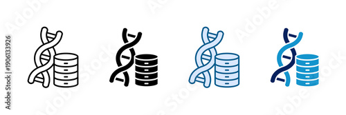Genome Database Icon Set Multiple Style Collection