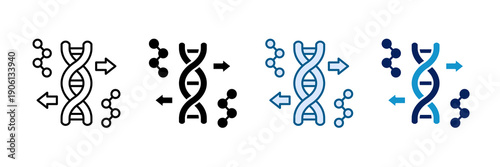 Gene Expression Icon Set Multiple Style Collection