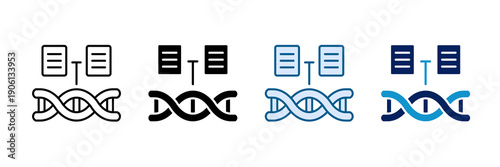 Functional Genomics Icon Set Multiple Style Collection