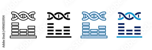 Rna Sequencing Icon Set Multiple Style Collection