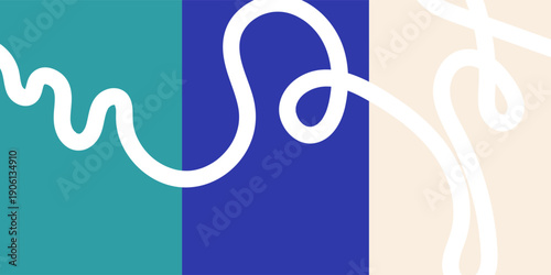 Vibrant abstract poster with flowing shapes in warm colors featuring colorful, fluid wavy lines for a dynamic