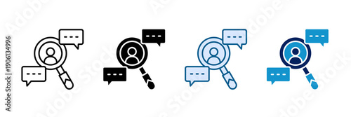 Recruitment Consultation Icon Set Multiple Style Collection