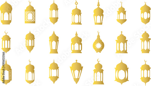 Islamic Ramadan Lantern Ornament Set