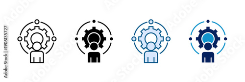 Habit Building Icon Set Multiple Style Collection