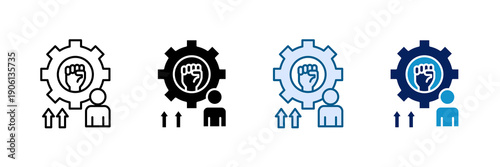 Self Motivation Icon Set Multiple Style Collection