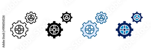 General Settings Icon Set Multiple Style Collection