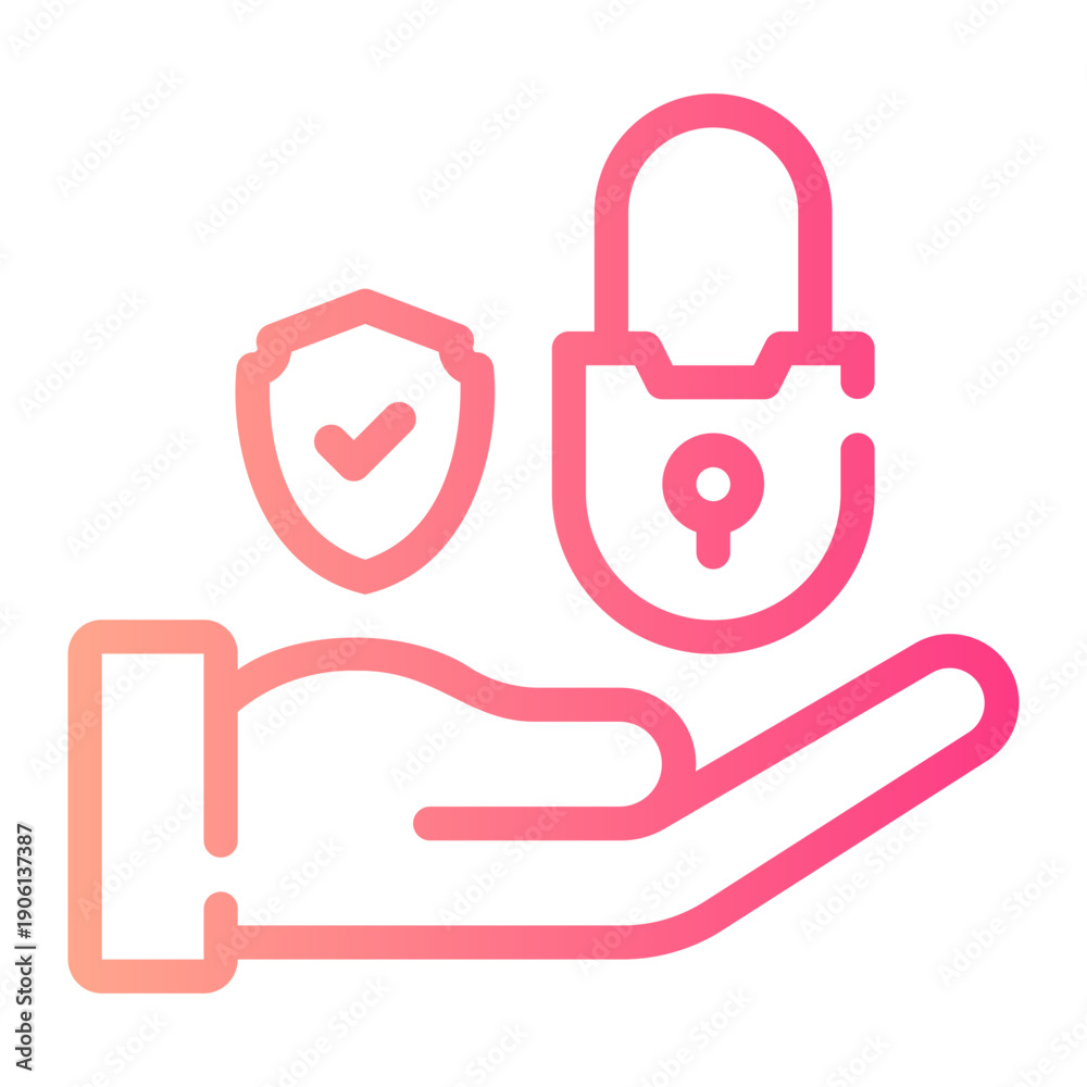 Fototapeta premium shield gradient icon