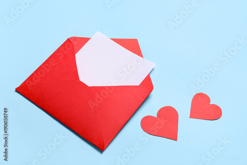 Red envelope with blank car...