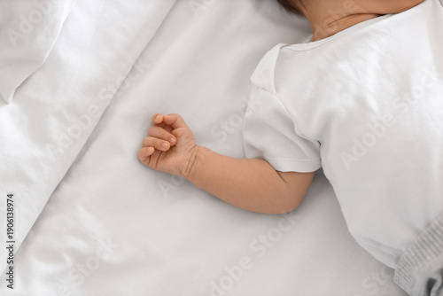Cute little baby sleeping o...