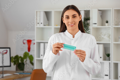 Female gynecologist with co...