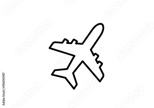 Aerial Voyager: An illustration of a modern aircraft, soaring in the sky, ready for global adventures and representing travel and transport.