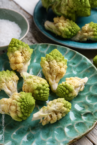 Plate with romanesco cabbag...