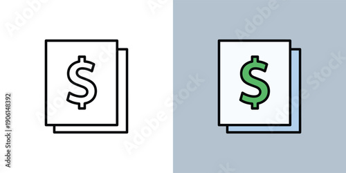 Dollar Signs in Contrasting Squares
