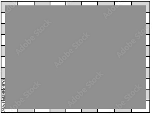 Illustration of a blank gray rectangle on a checkered background. Hand-drawn design for art and graphic design elements.