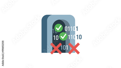 Security Check Verified Icon Design.