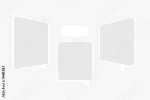 Creative Bubble Chat Photo Frame, Use for Social Media and Digital Campaign