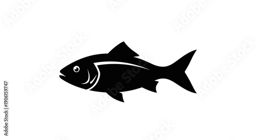 Black Silhouette of a Fish.