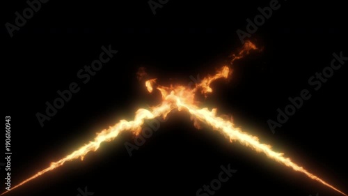 fire line spiral effects animation